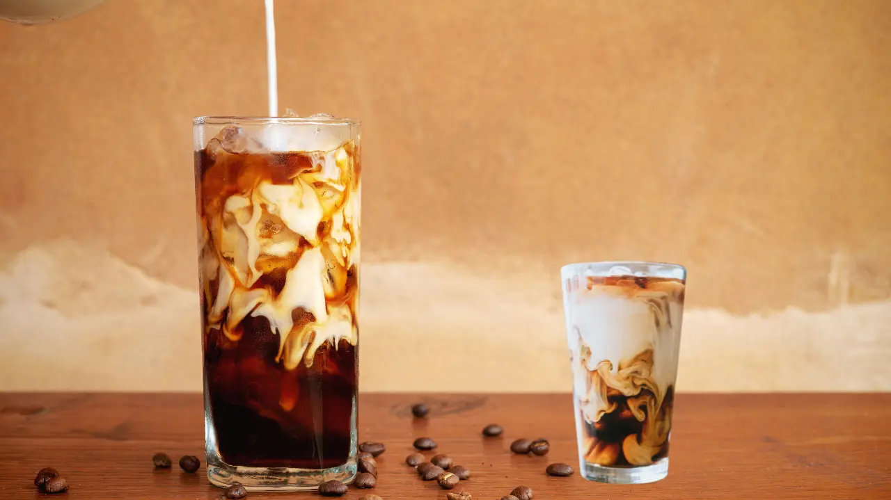 cold brew coffee with foamy bubbles