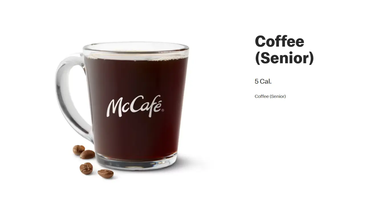 how much is a senior coffee at mcdonald's